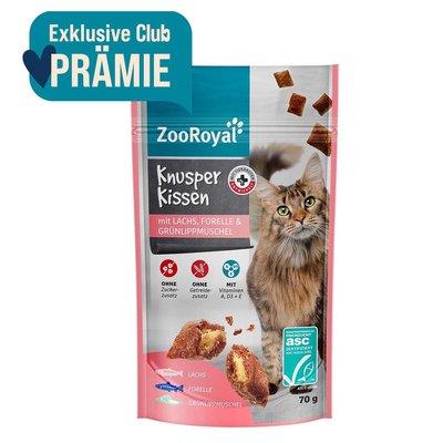ZooRoyal Knusperkissen Lachs, Forelle & Muschel 70g PRÄMIE ZooRoyal Knusperkissen Lachs, Forelle & Muschel 70g PRÄMIE