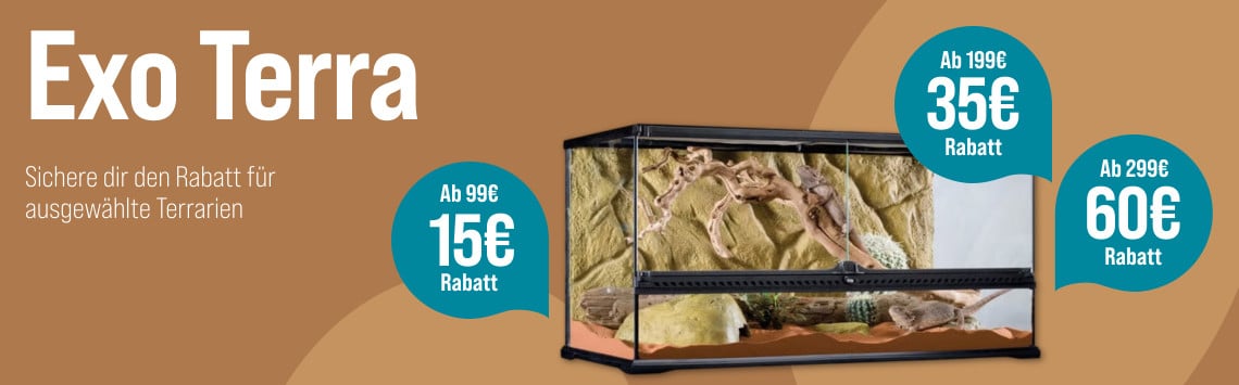 Bis zu 60€ Rabatt auf Terrarien