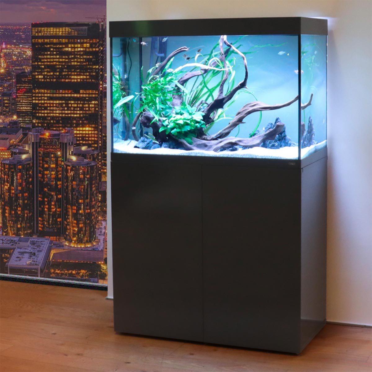 AMTRA Aquariumkombination ALUX 220 LED GREY