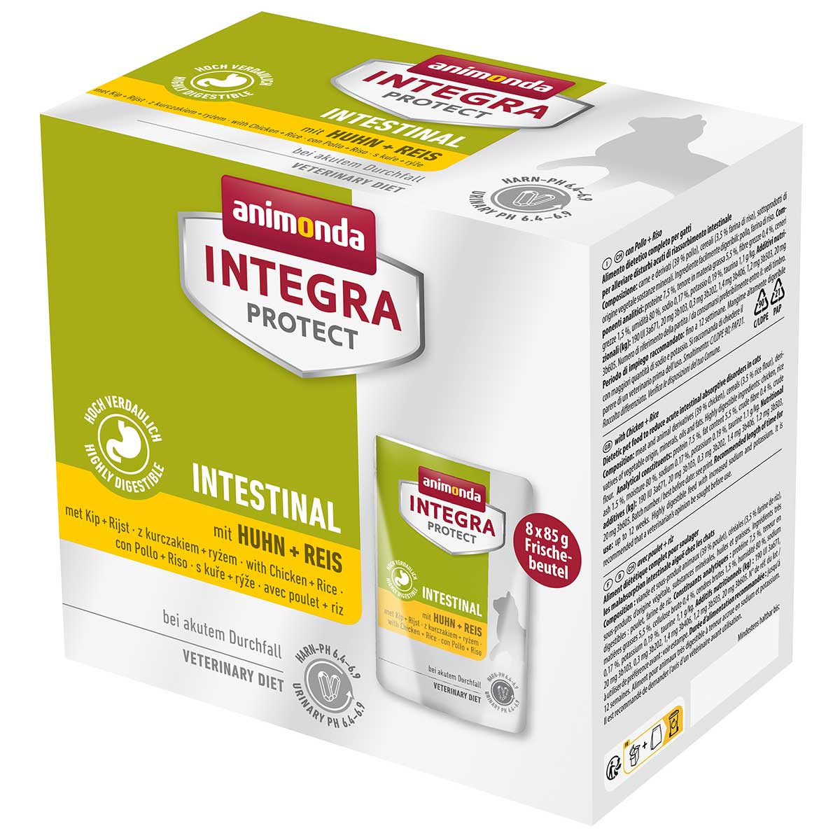 animonda INTEGRA PROTECT Intestinal Huhn & Reis 8x85g