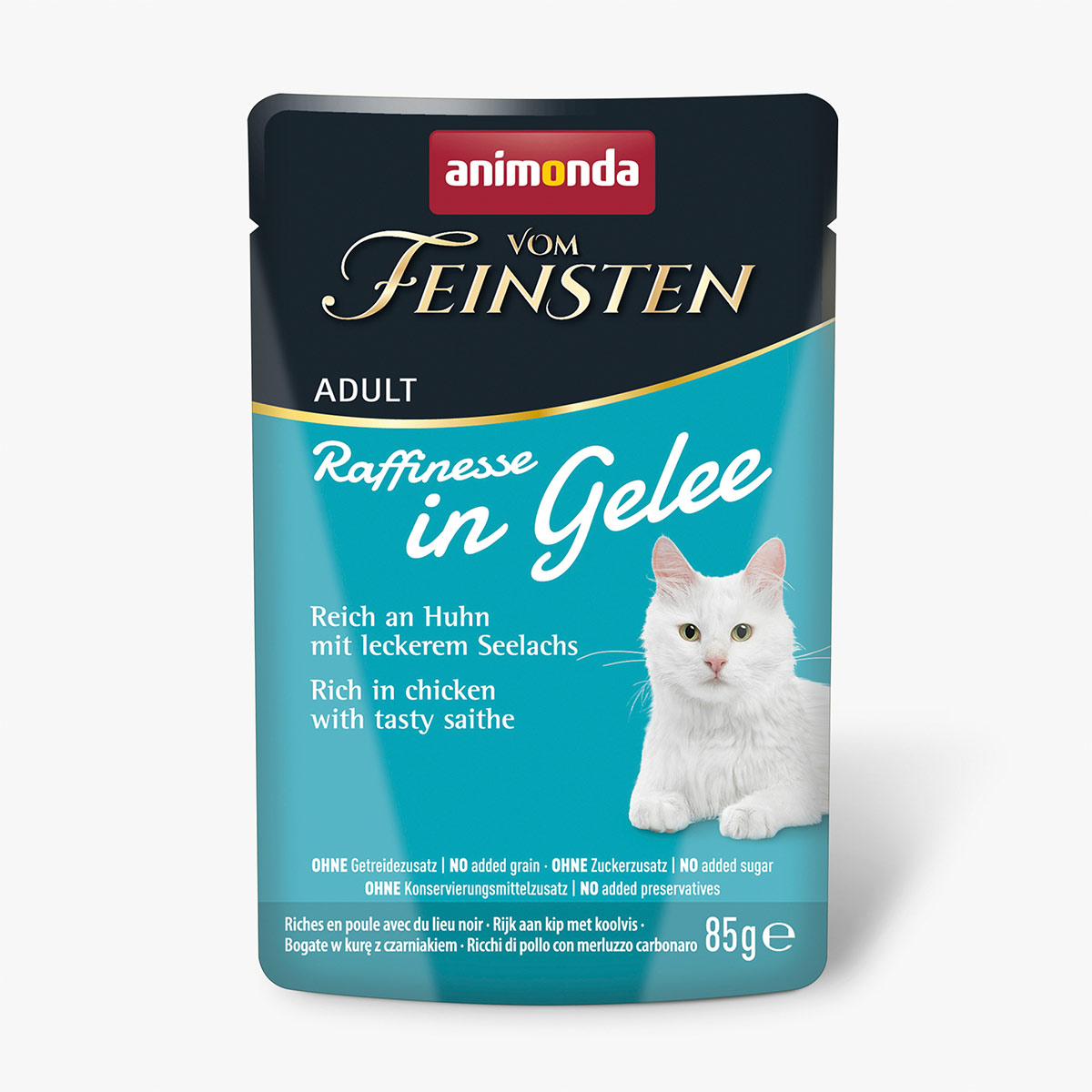 animonda vom Feinsten Raffinesse Gelee Huhn und Seelachs 24x85g