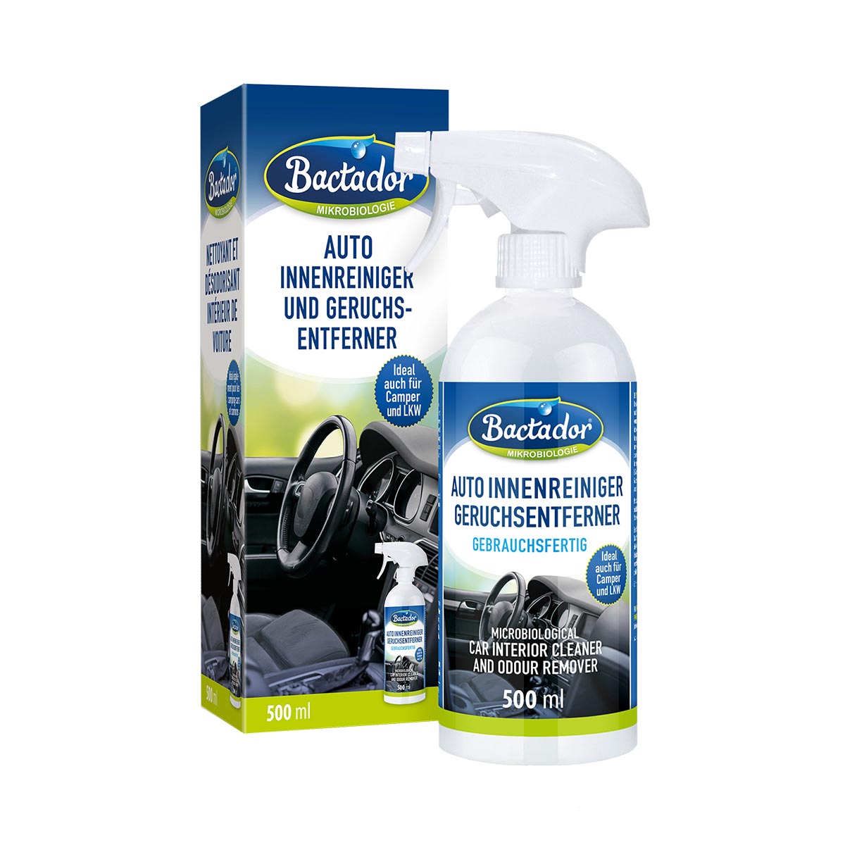 Bactador Auto Innenreiniger &amp; Geruchsentferner Spray 500ml