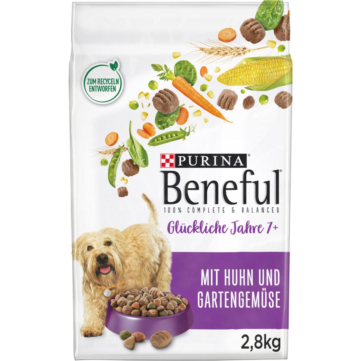 PURINA BENEFUL Glückliche Jahre 7+, Huhn & Gemüse 2,8kg