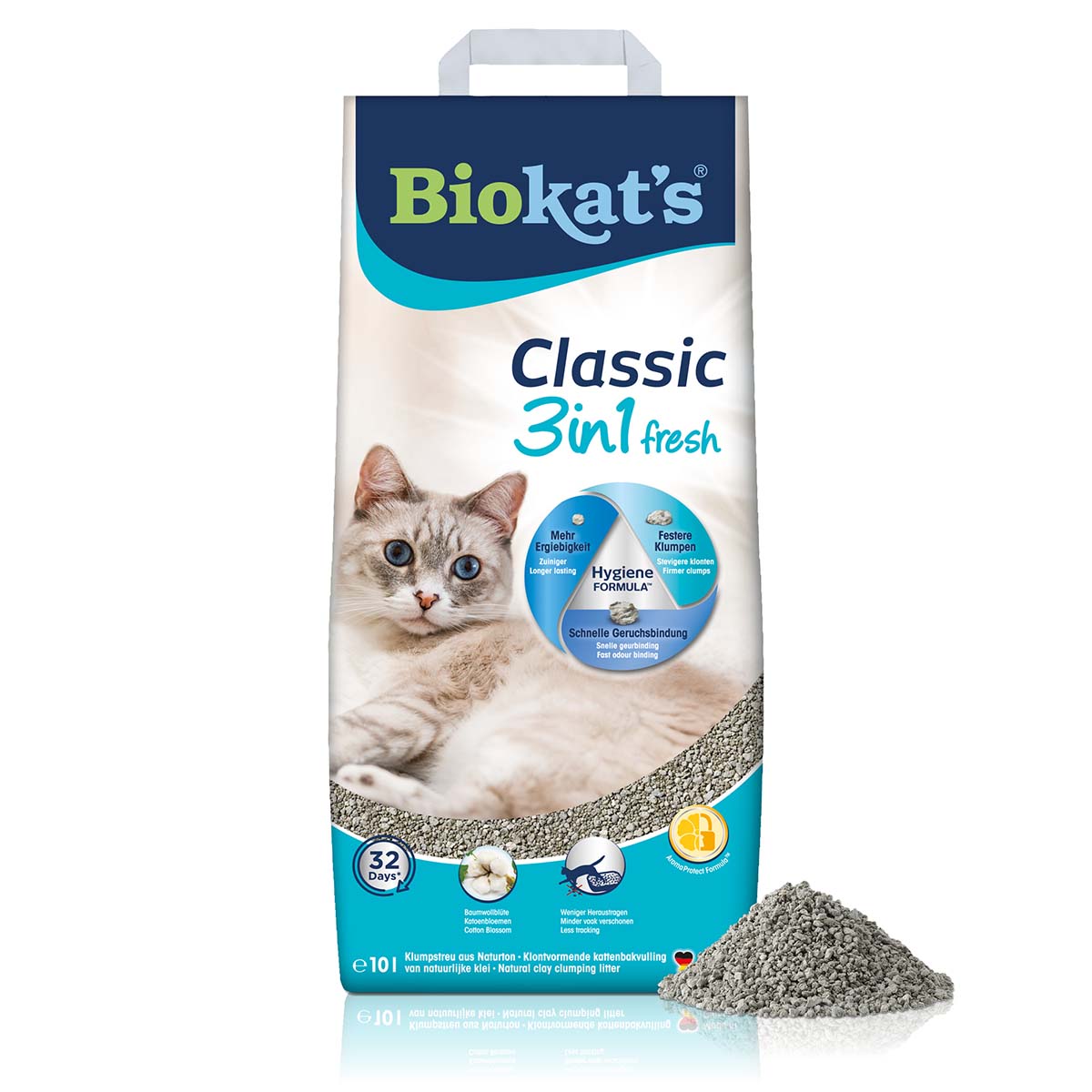 Biokat's Classic Fresh 3in1 Cotton Blossom stelivo pro kočky 10 l