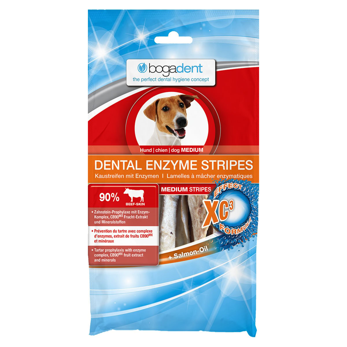 bogadent DENTAL ENZYME STRIPES MEDIUM Hund 6x100g