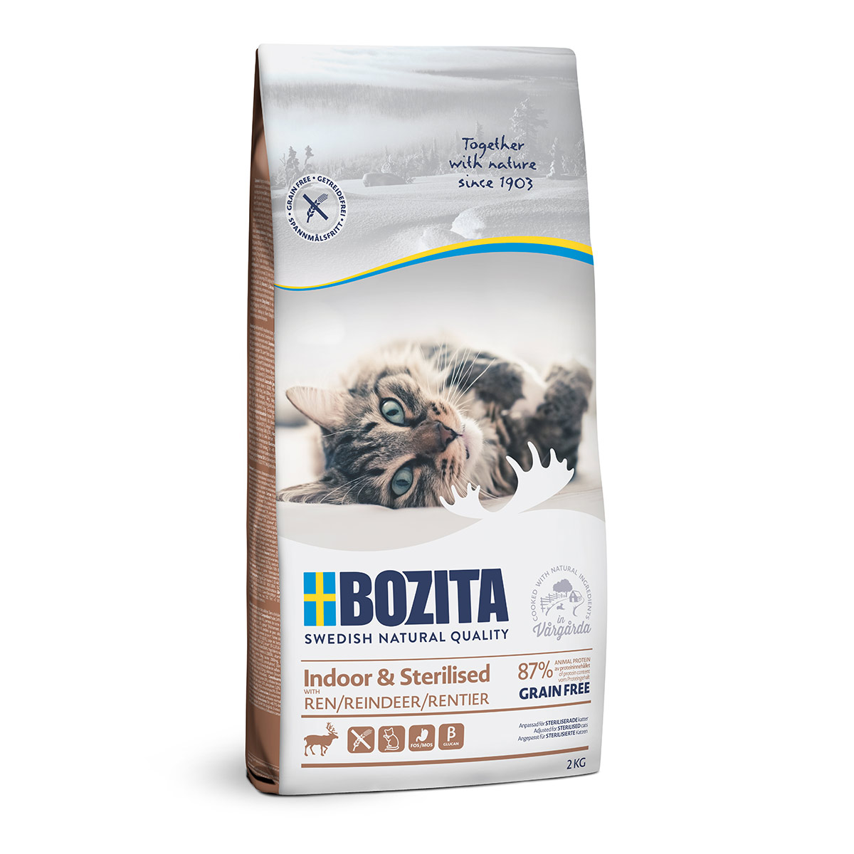 Bozita Indoor & Sterilised Grain free mit Rentier 2kg