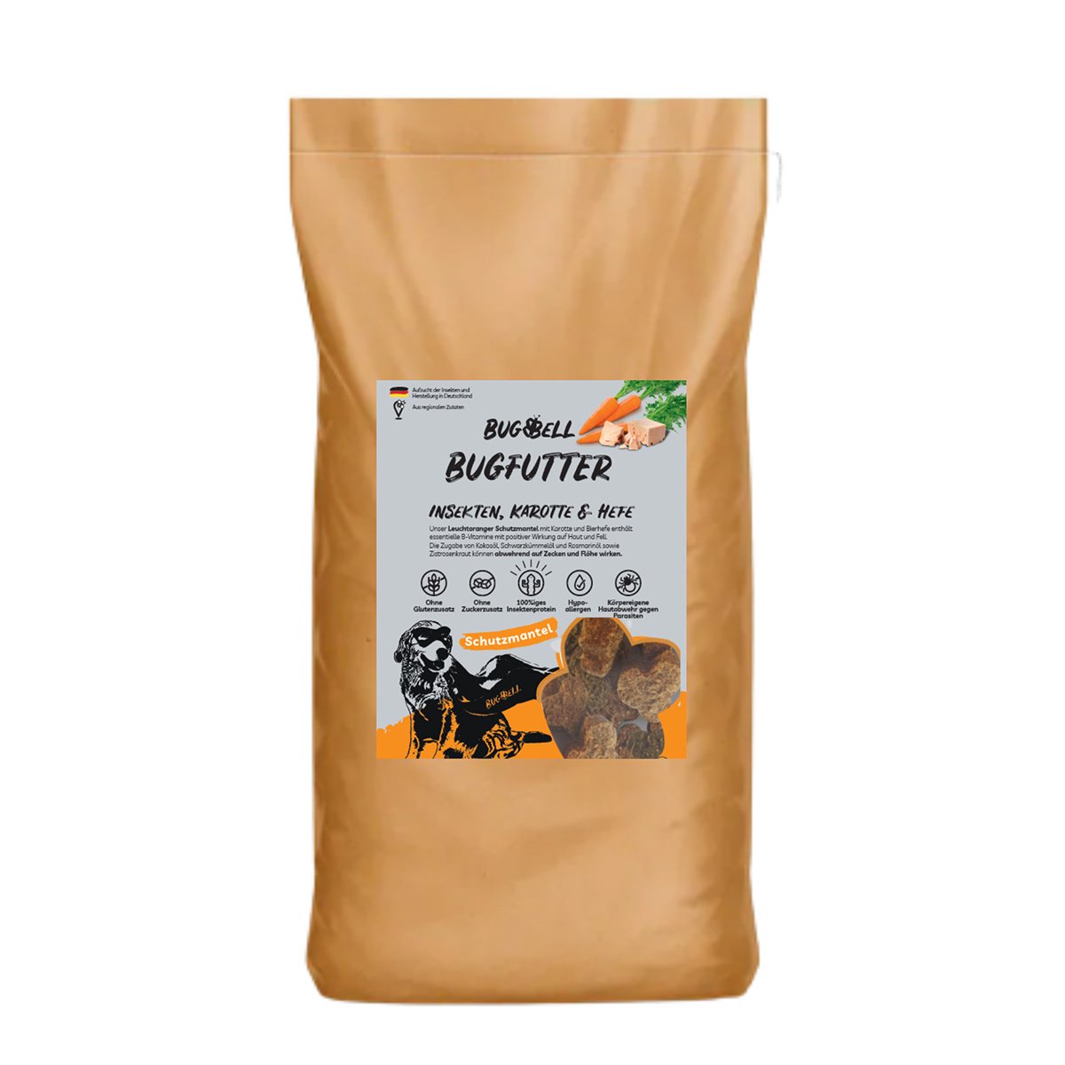 BugFutter Adult oranžová varianta mrkev a kvasnice 2× 7 kg