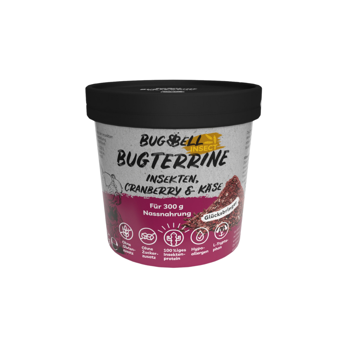 BugTerrine Adult rot Cranberry & Käse 100g