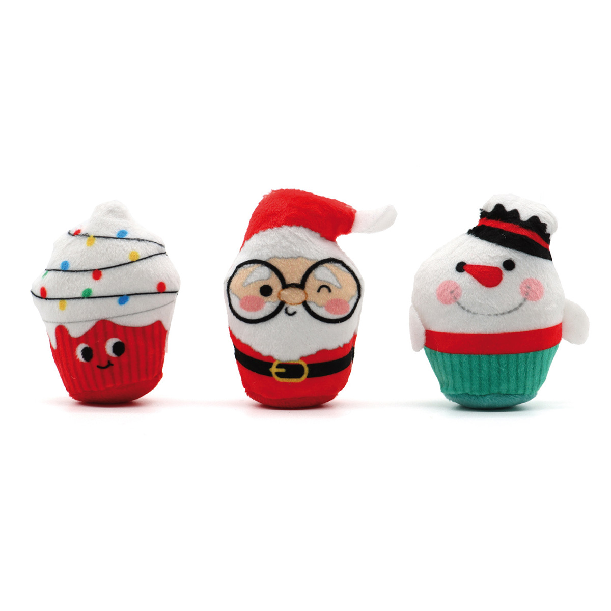 Croci XMAS Katzenspielzeug 3er Set Cupcakes 8cm