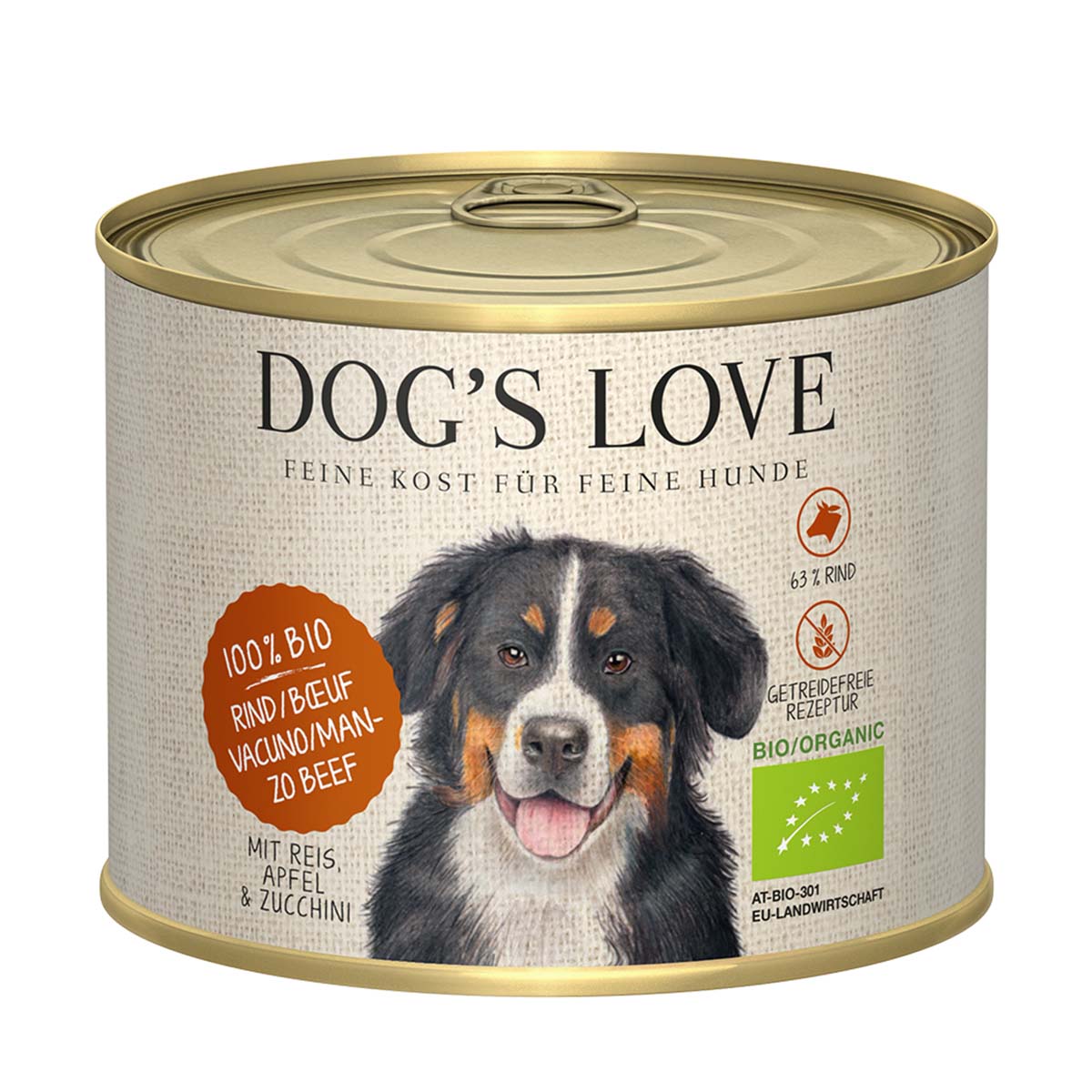 Dog's Love Bio Rind mit Reis, Apfel und Zucchini