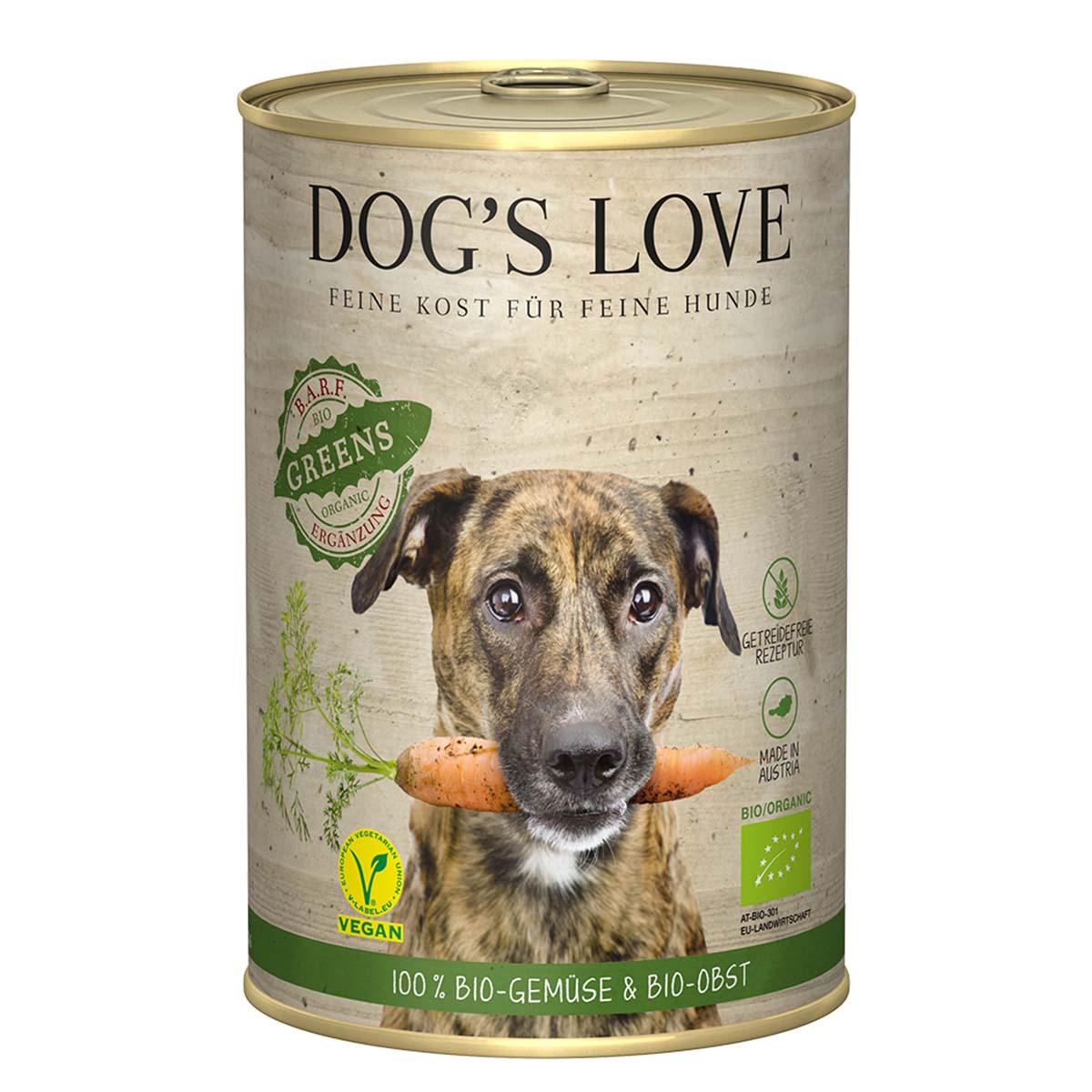 Dog's Love Bio Gartenernte Vegan mit Gemüse und Obst