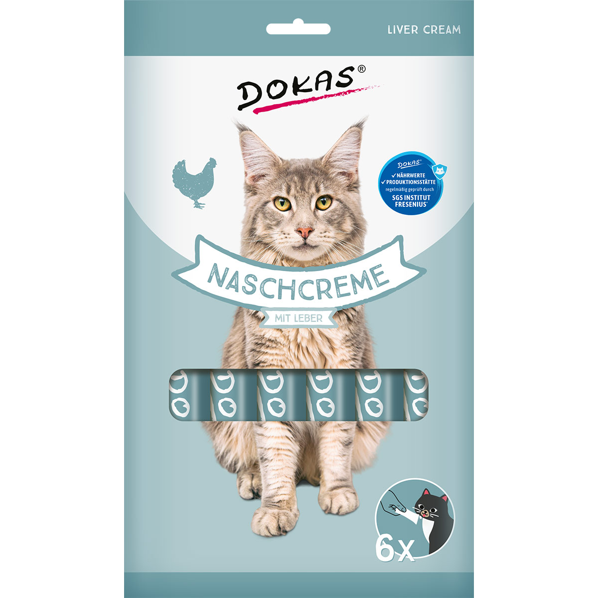 Dokas Naschcreme mit Leber 6x90g