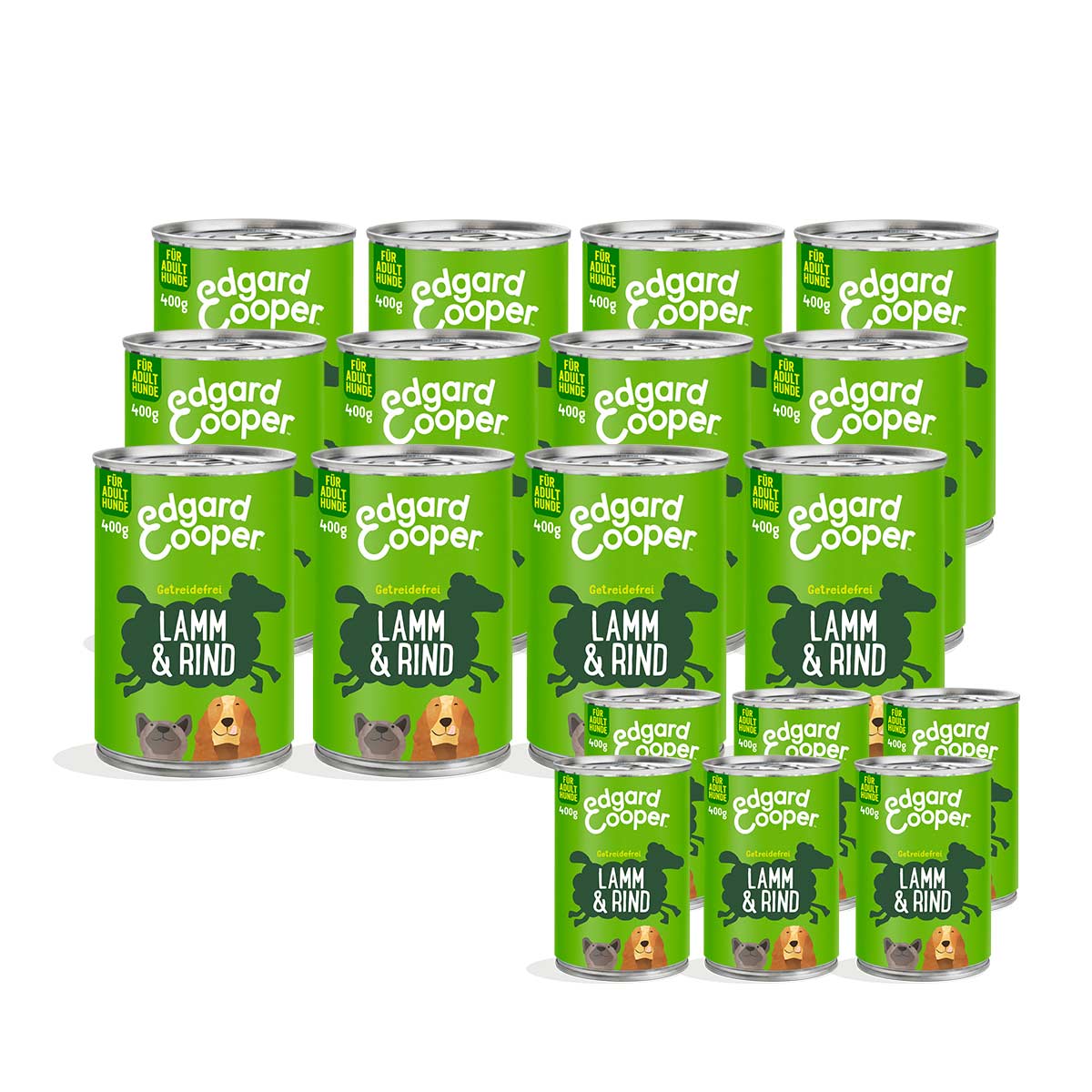 Edgard &amp; Cooper Adult Lamm &amp; Rind 12+6x400g gratis