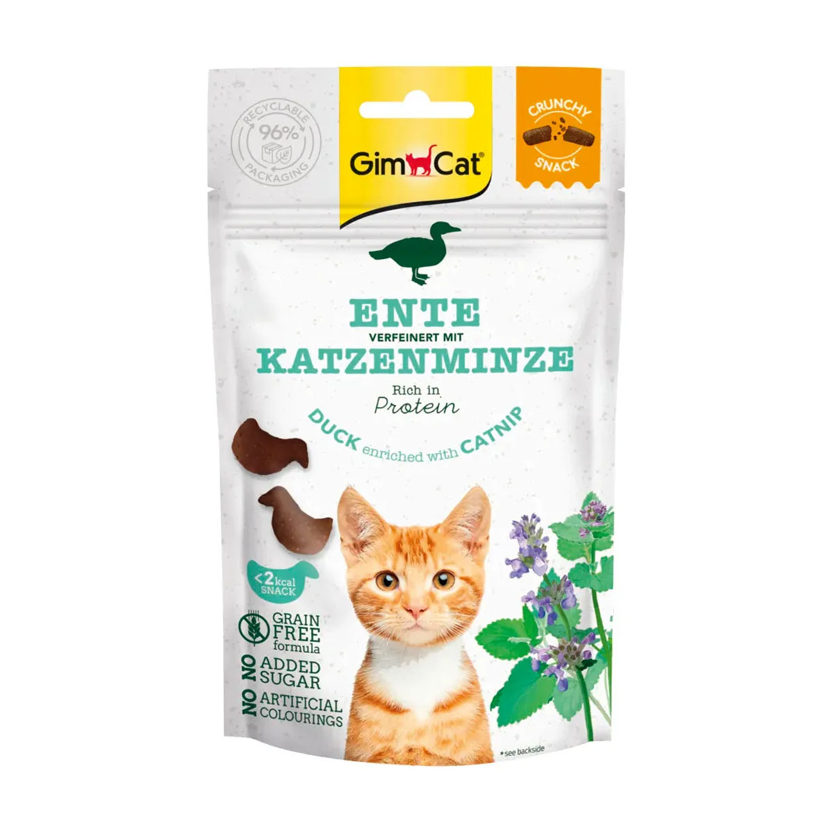 GimCat Crunchy Snacks Ente mit Katzenminze