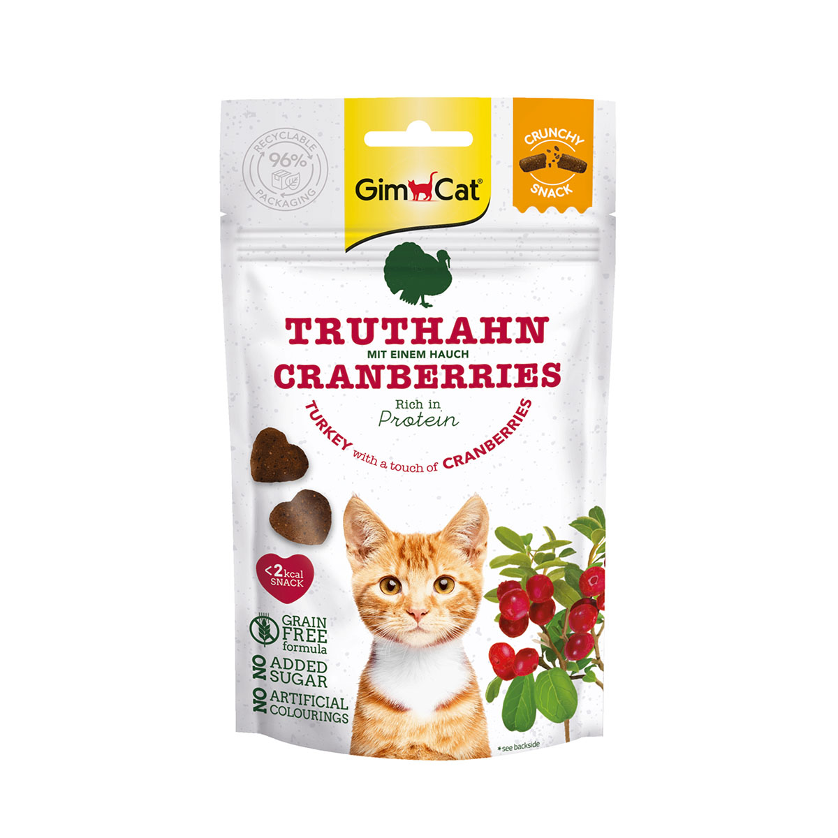 GimCat Crunchy Snacks Truthahn mit Cranberries 50g