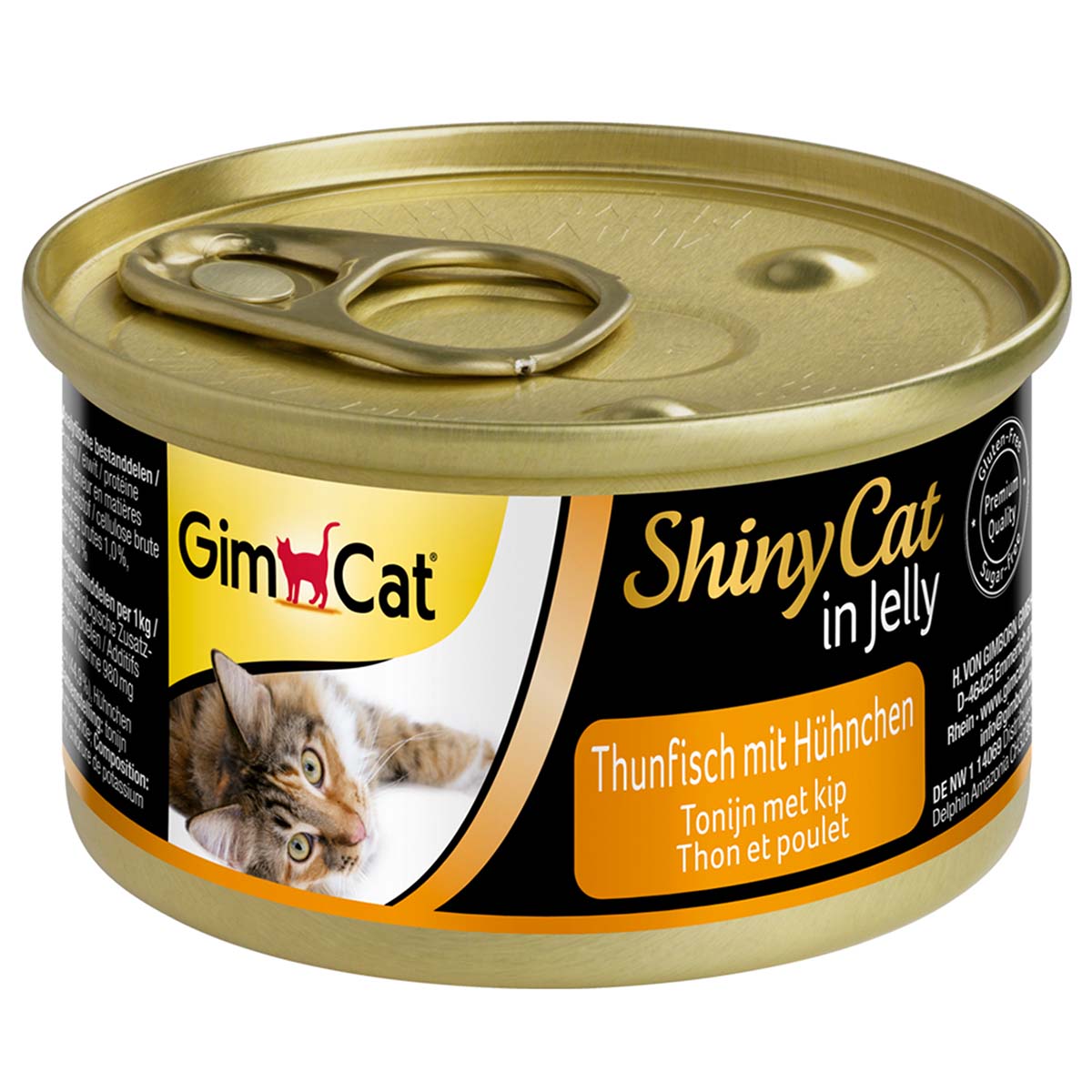 GimCat Katzenfutter ShinyCat Thunfisch mit Hühnchen in Jelly