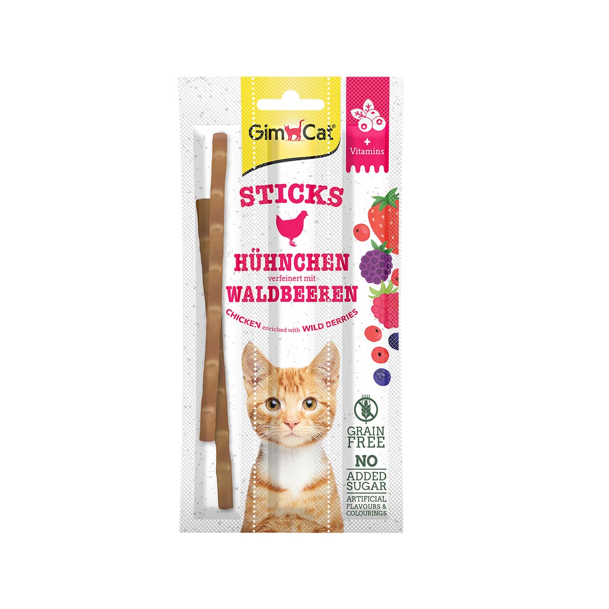 GimCat Superfood DuoSticks mit Hühnchen &amp; Waldbeeren