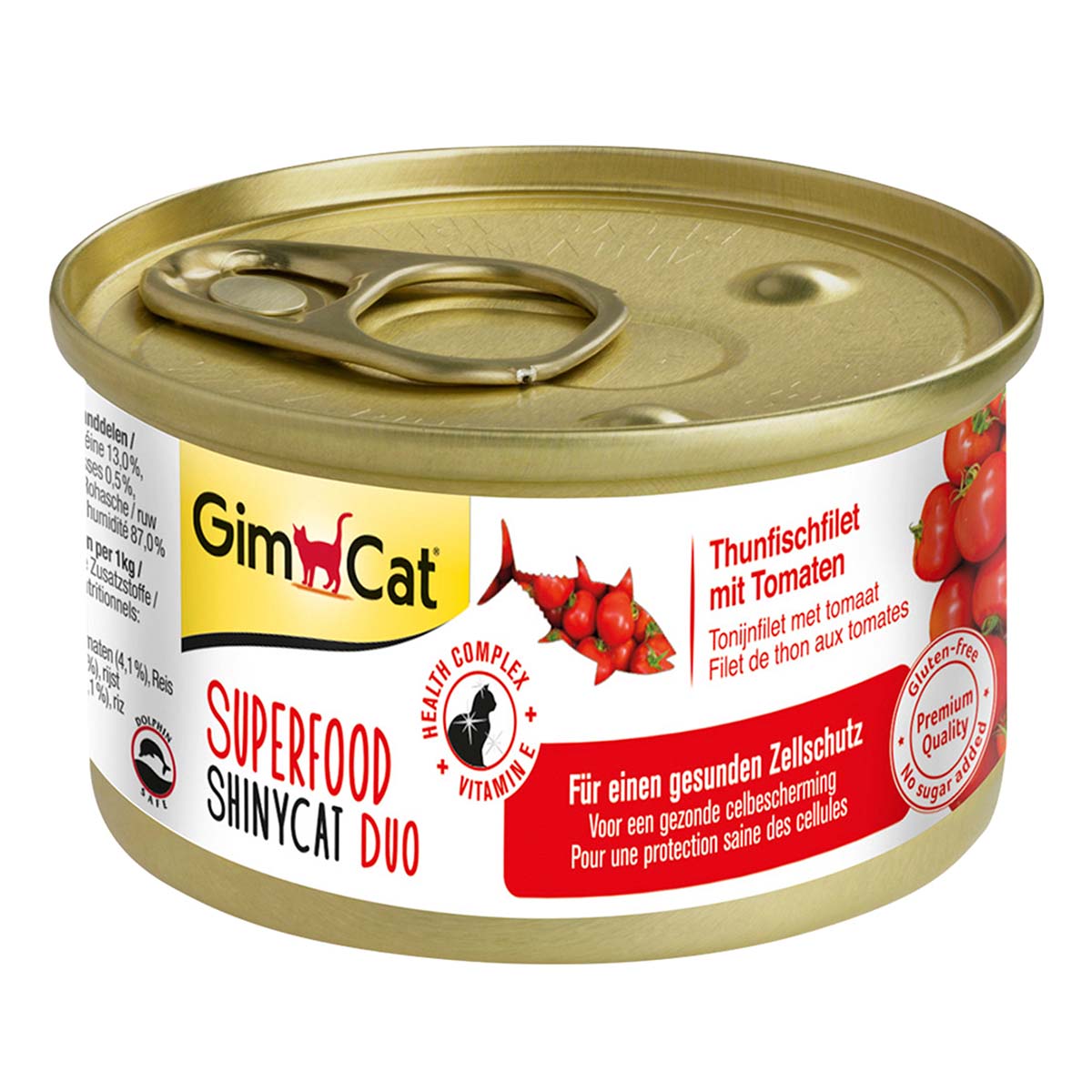 GimCat Superfood ShinyCat Duo Thunfischfilet mit Tomaten