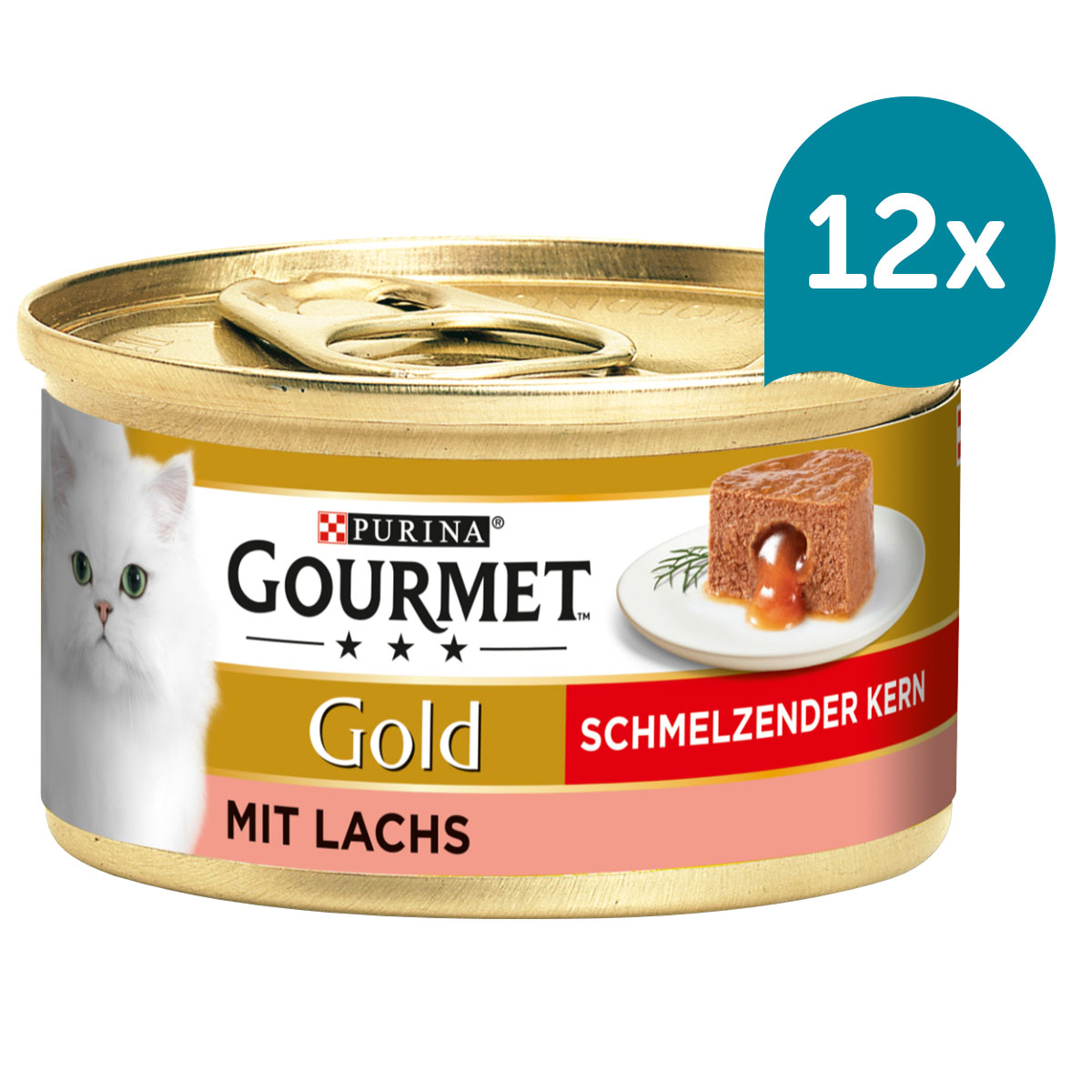 Gourmet Gold Schmelzender Kern s lososem 12 × 85 g