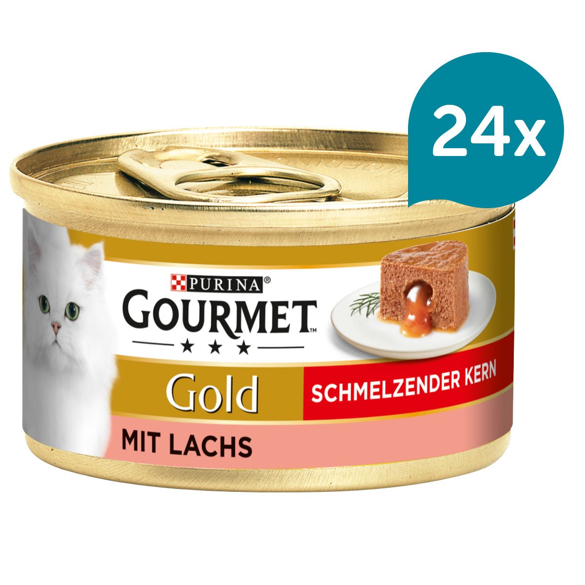 Gourmet Gold Schmelzender Kern s lososem 24 × 85 g