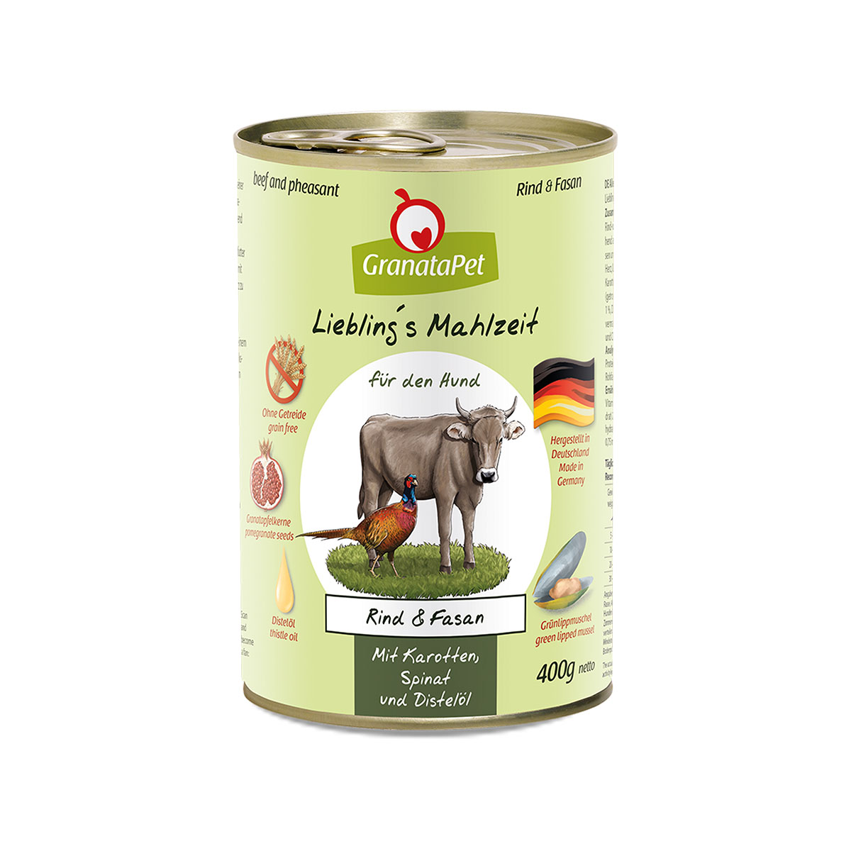 GranataPet Liebling’s Mahlzeit hovězí maso a bažant, 400 g 6× 400 g