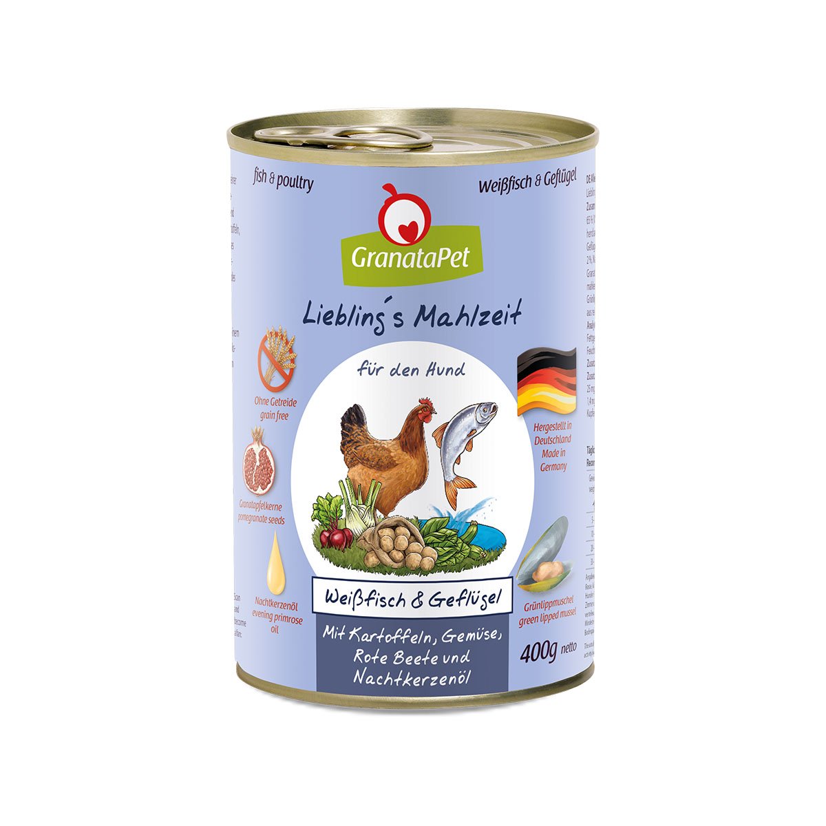 GranataPet Liebling's Mahlzeit bělomasé ryby a drůbež 6× 400 g