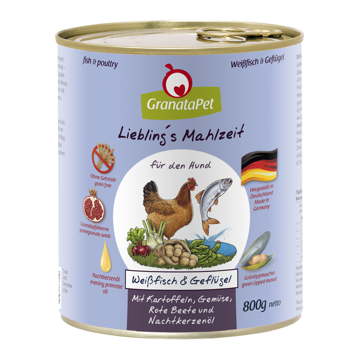 GranataPet Liebling's Mahlzeit bělomasé ryby a drůbež 6× 800 g