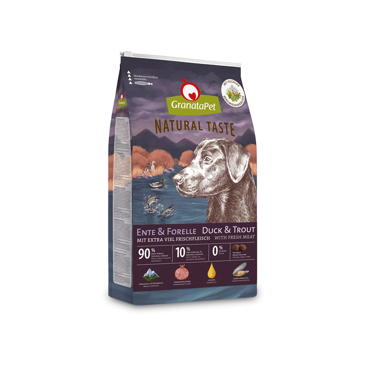 GranataPet Natural Taste Ente & Forelle 12kg