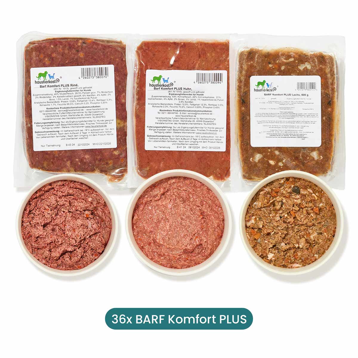 Haustierkost BARF Komfort PLUS Menü 36x500 g