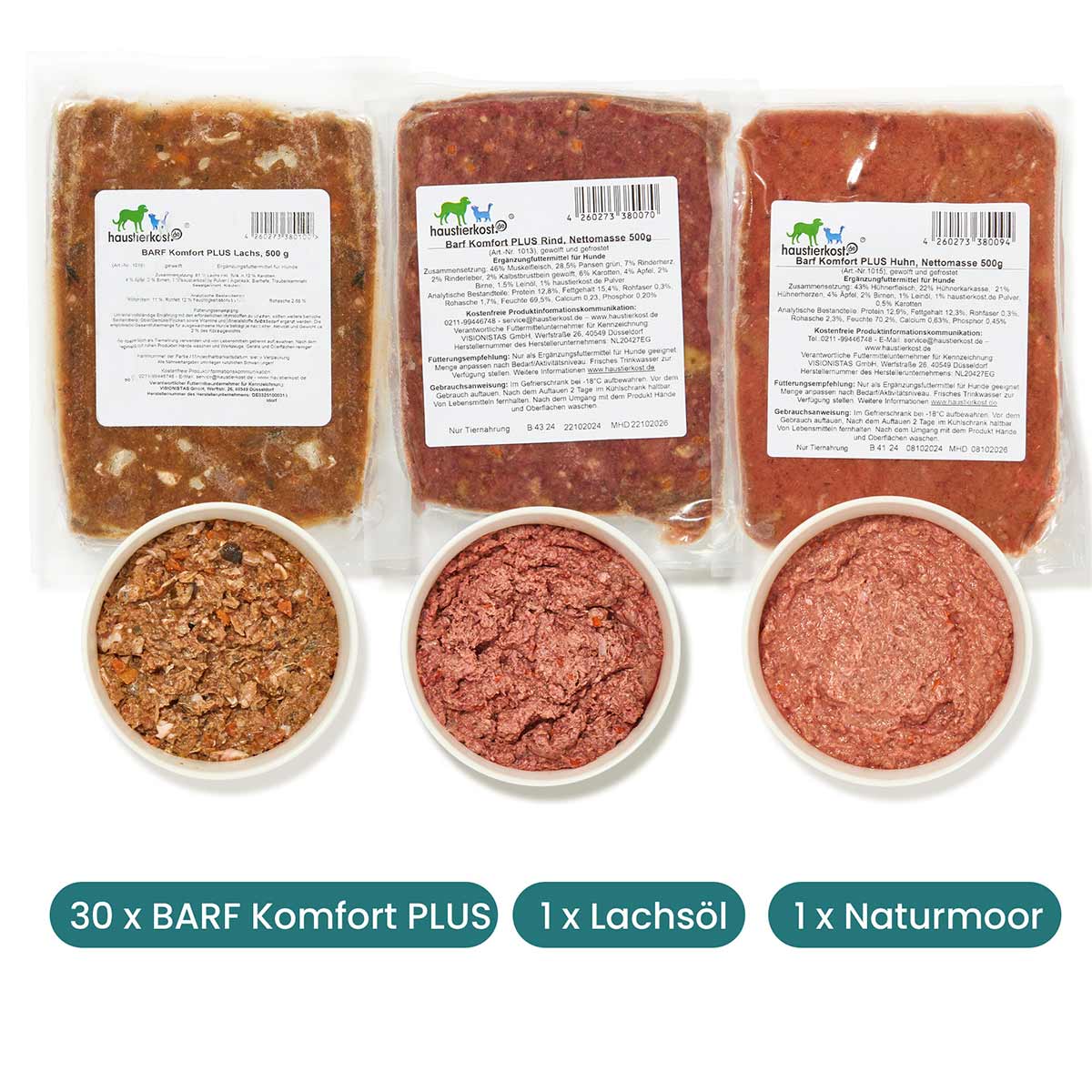 Haustierkost Einsteigerpaket für große Hund