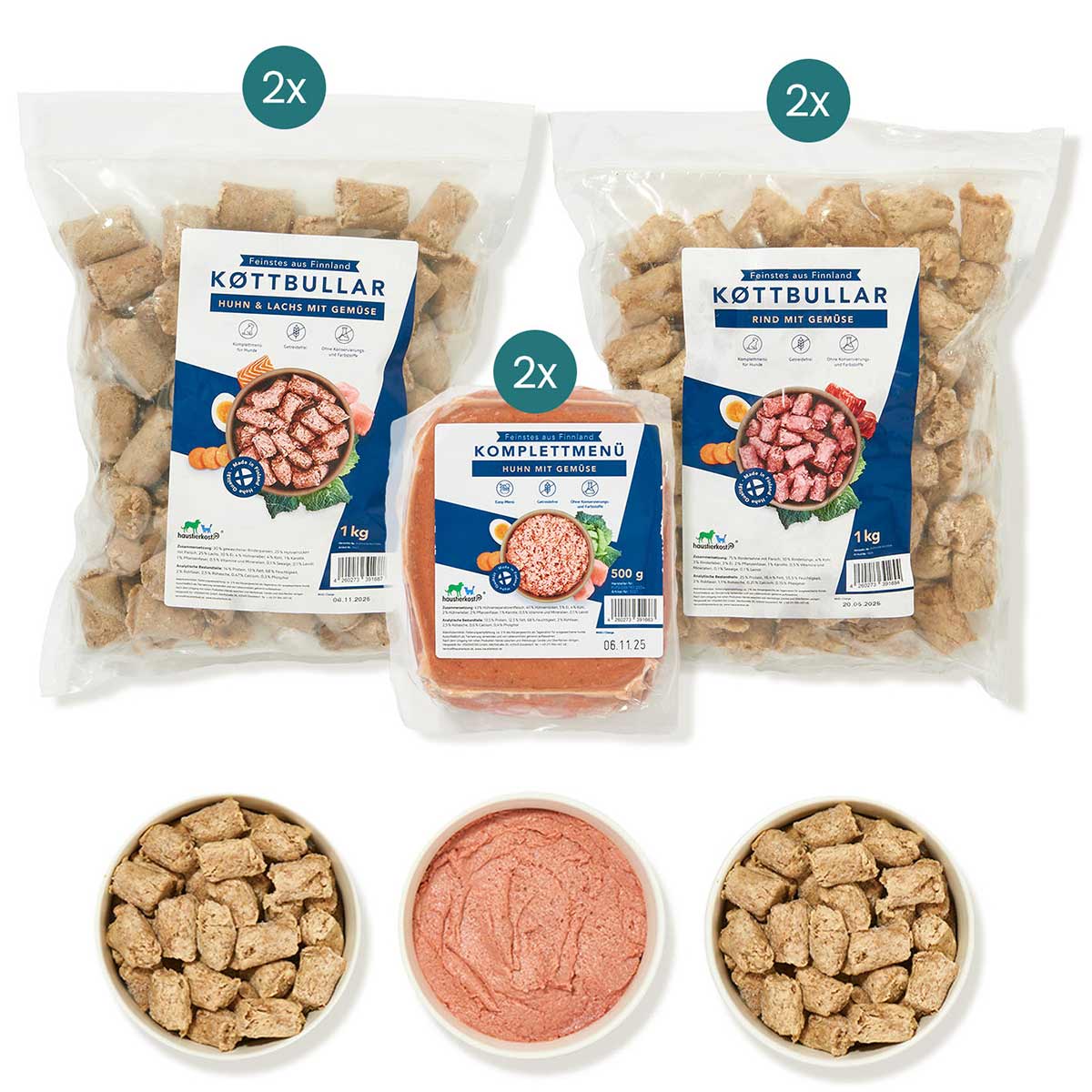 Haustierkost Probierpaket Finnland Menü