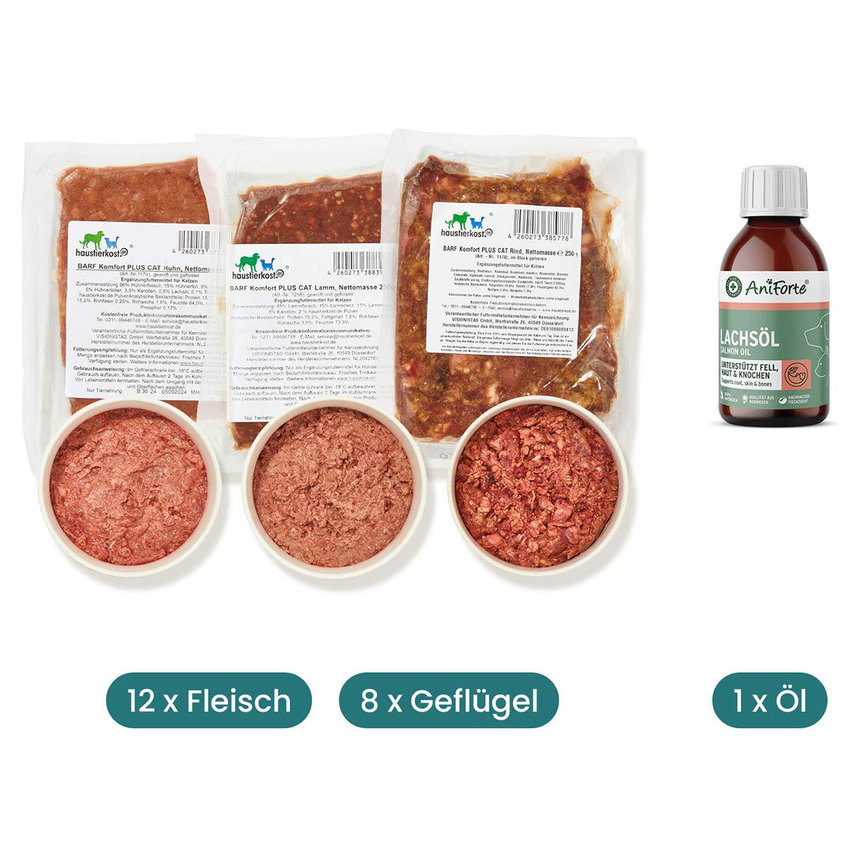 Haustierkost Probierpaket Katze 5 kg