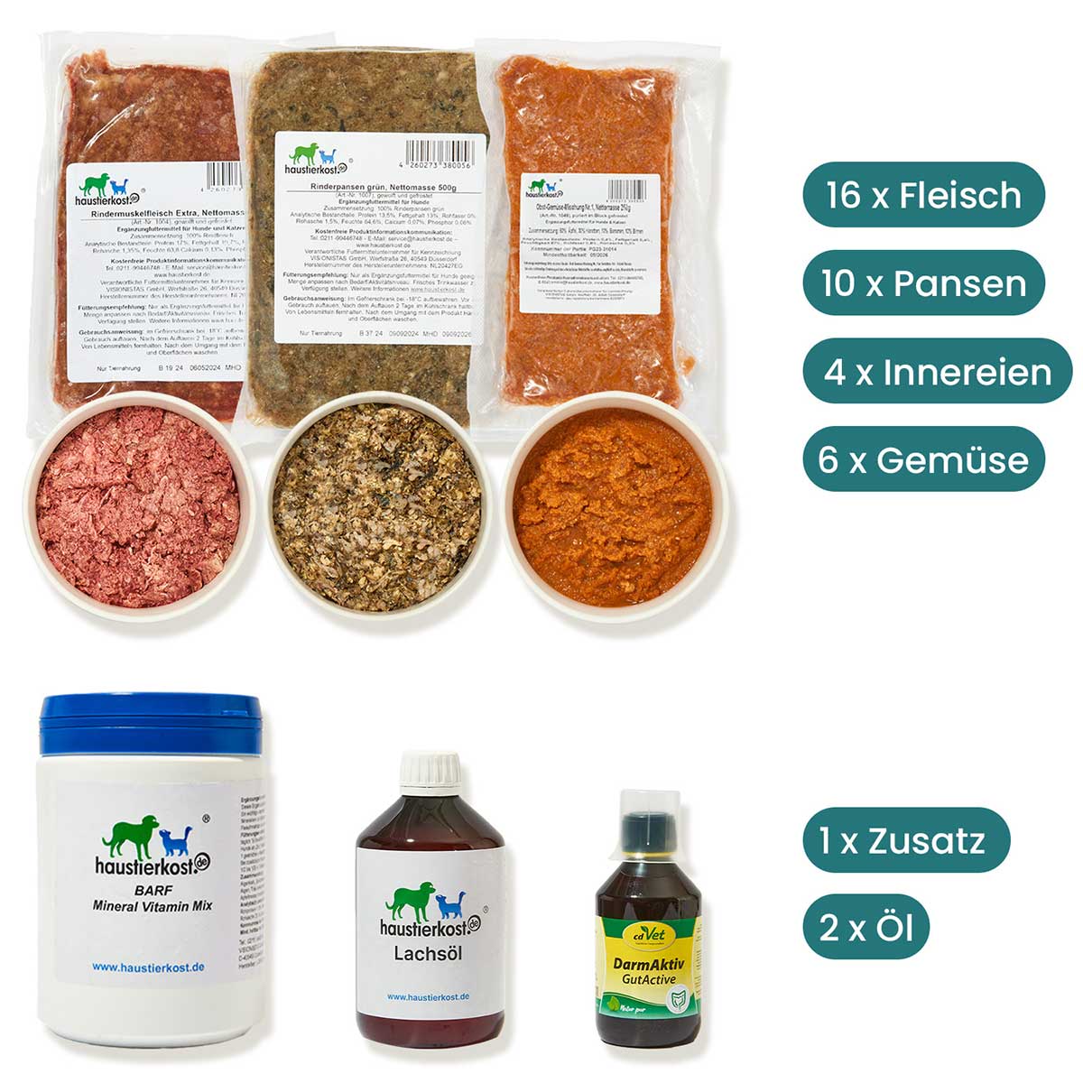 Haustierkost Starterset Hund ausgewachsen