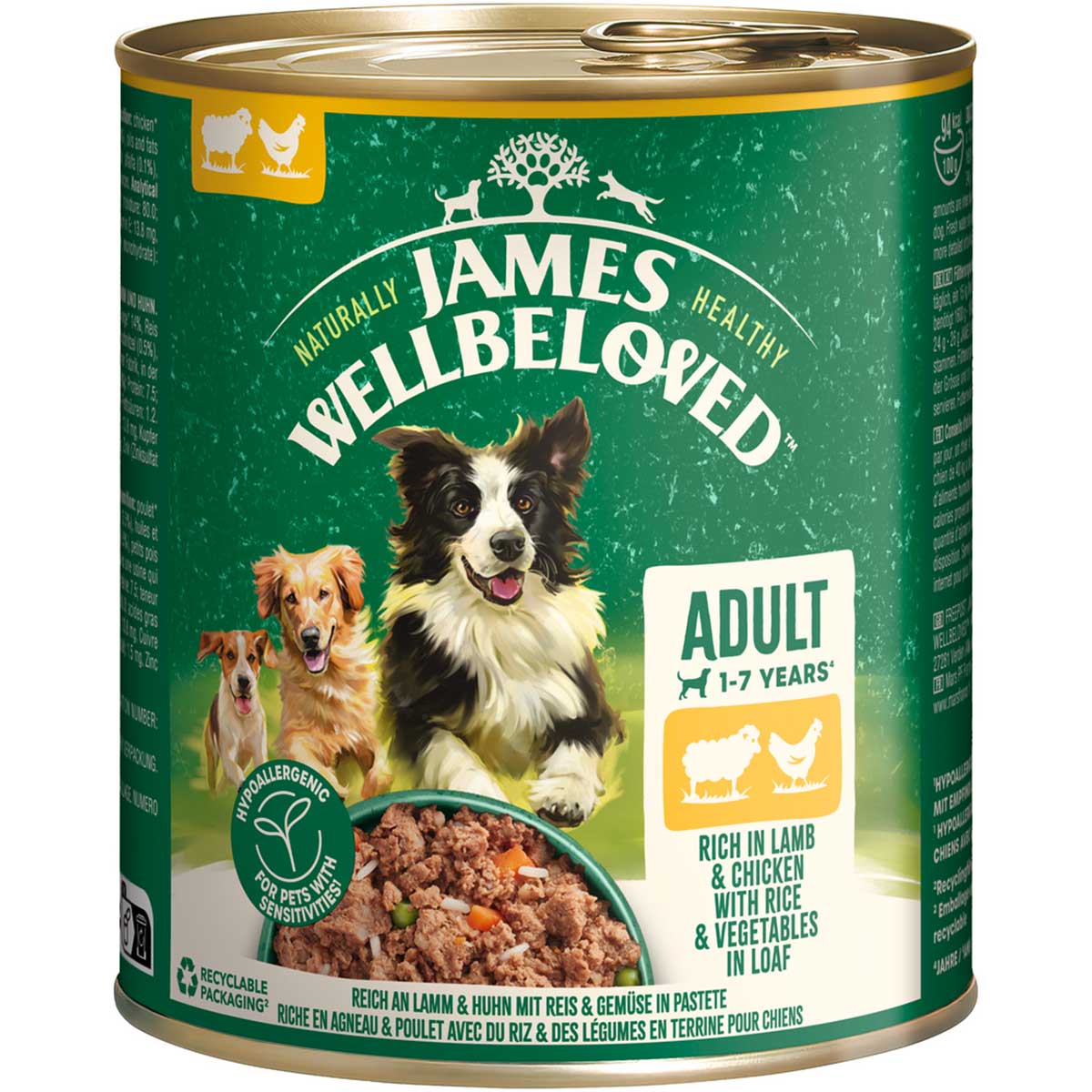 JAMES WELLBELOVED Adult Lamm &amp; Huhn Pastete