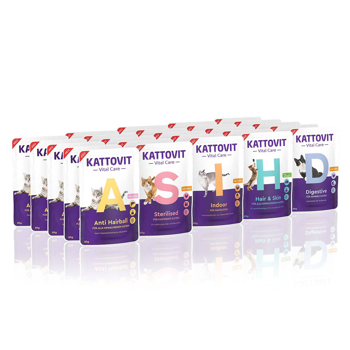 Kattovit Vital Care Probierpaket/Wellnessbox 25x85g