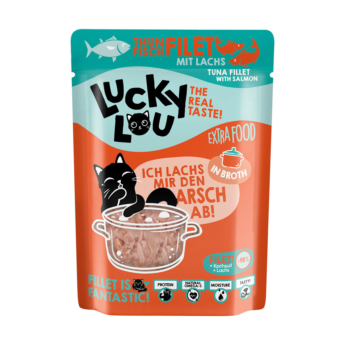 Lucky Lou Extra Food Thunfisch &amp; Lachs in Broth