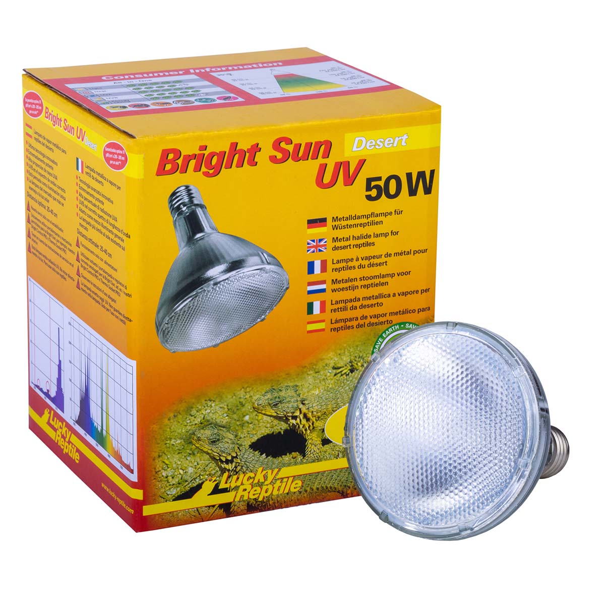 Lucky Reptile Metalldampflampe Bright Sun UV Desert 500