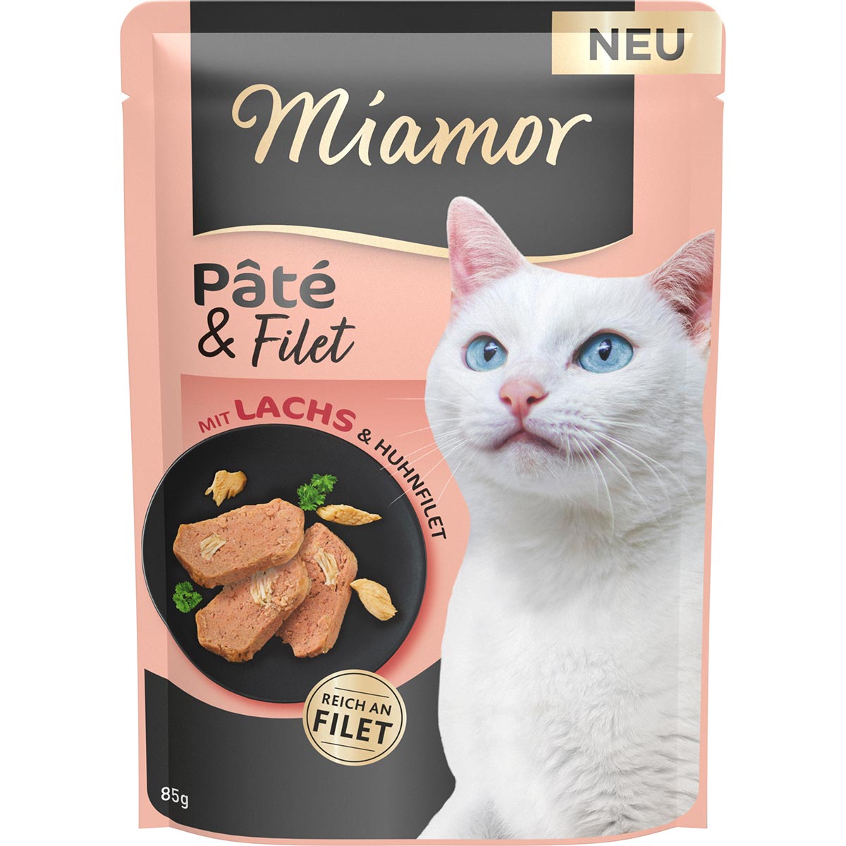 Miamor Pate & Filet mit Lachs 10x85g