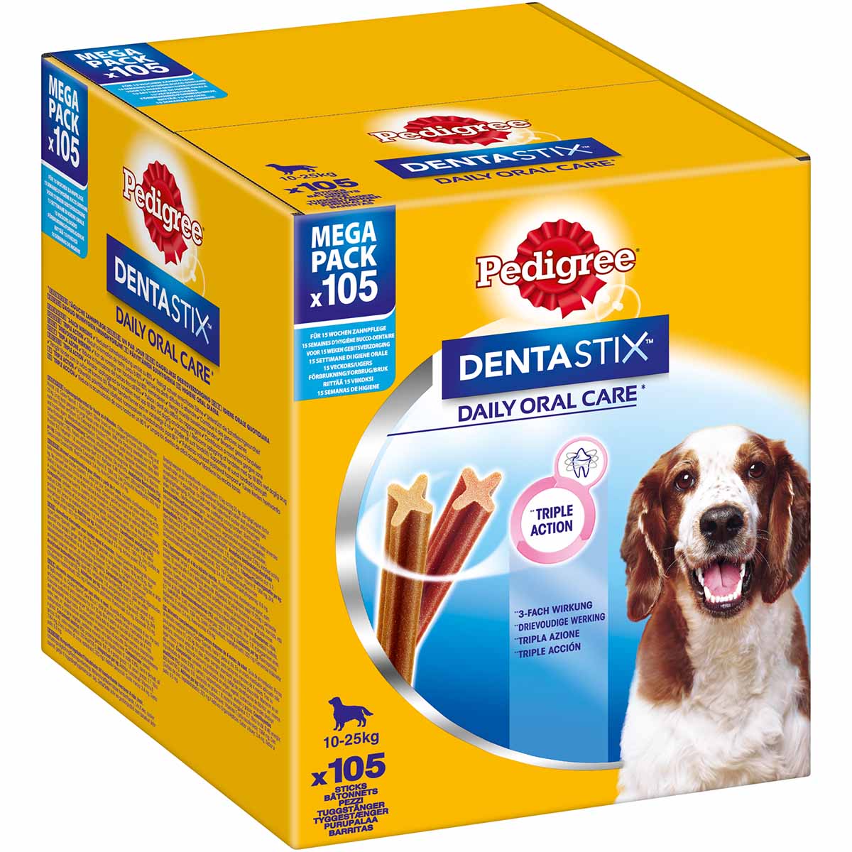 Pedigree DentaStix pro středně velké psy 105 kusů (15 × 7)