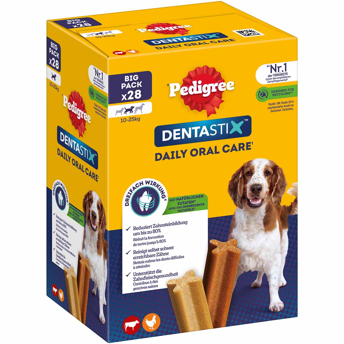 Pedigree DentaStix für mittelgroße Hunde 28 Stück (4x7)