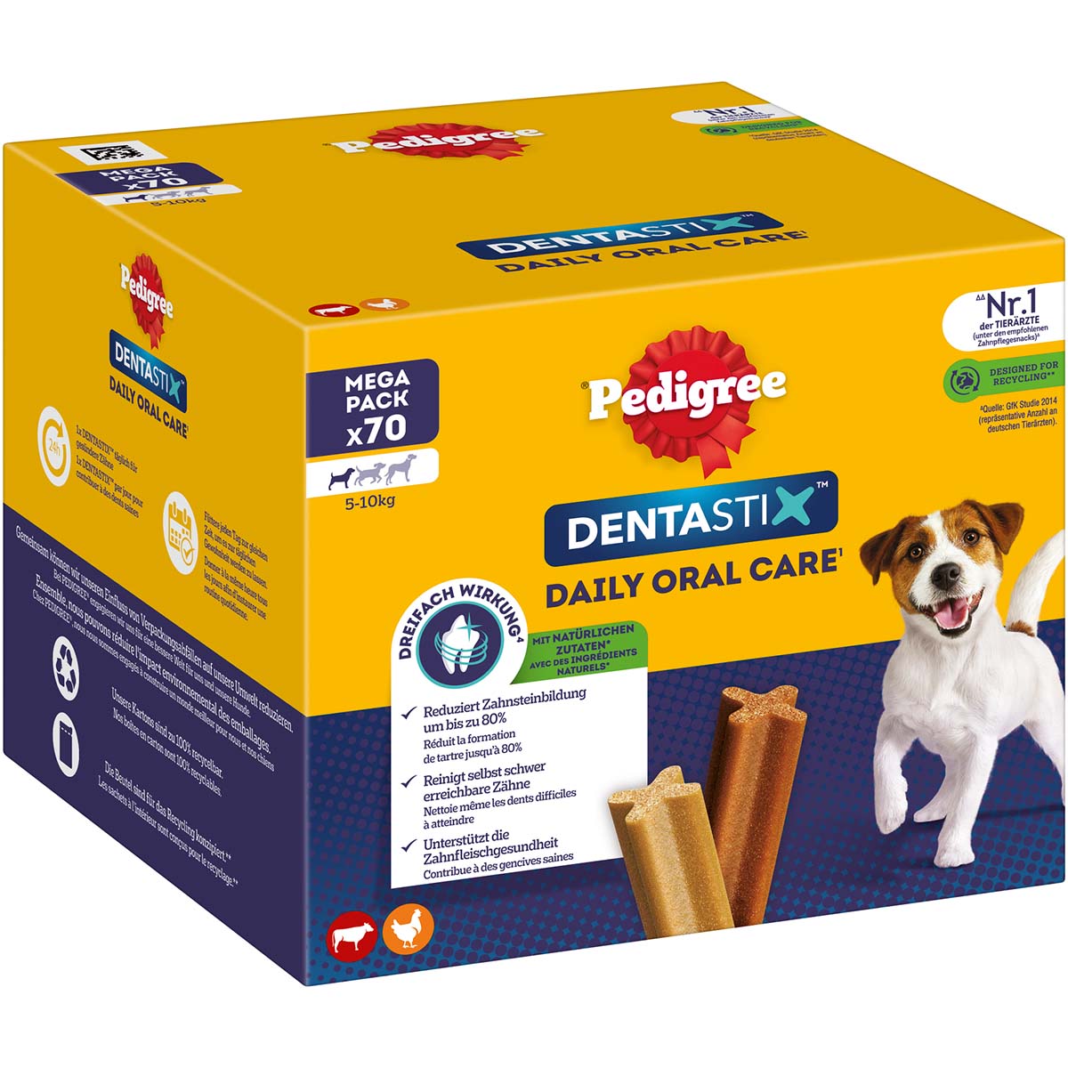 Pedigree DentaStix pro malé psy 70 kusů