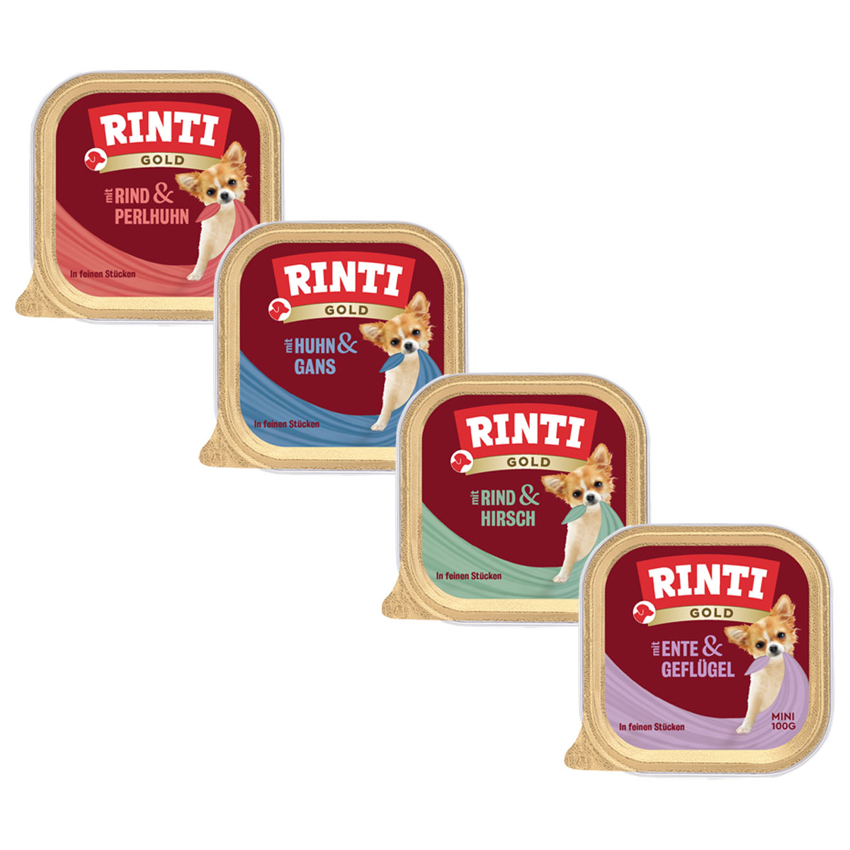 Rinti Gold Mini feine Stückchen Mix 4 Sorten 48x100g