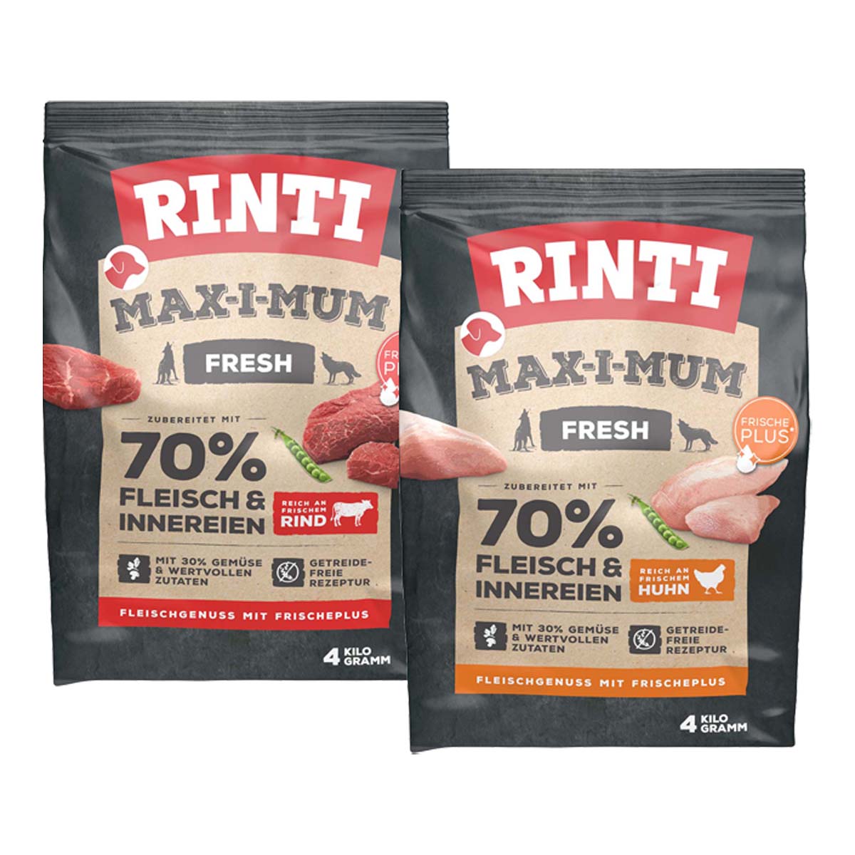 Rinti Max-i-Mum Rind und Huhn Mixpaket 2x4kg