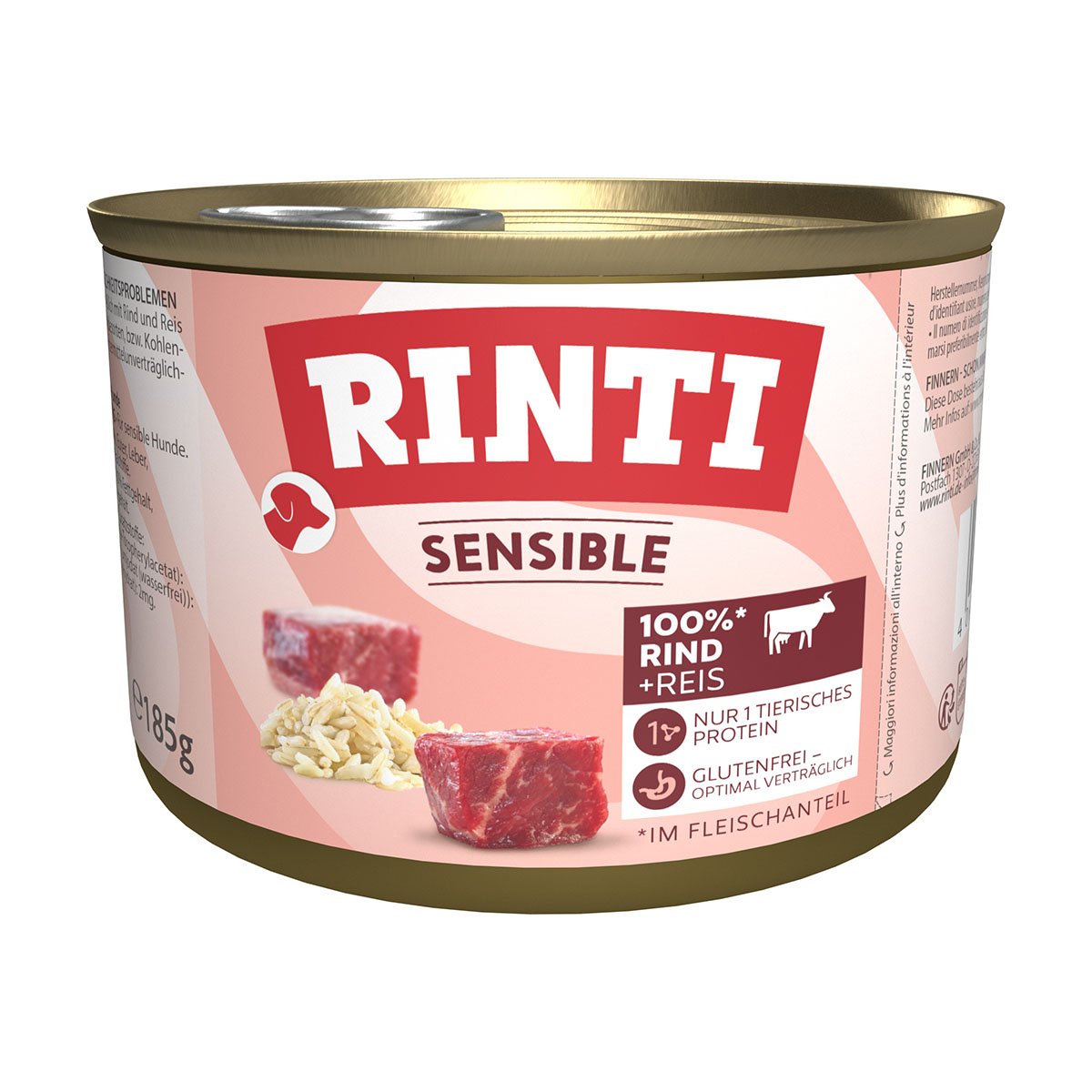 RINTI Sensible Rind + Reis 12x185g