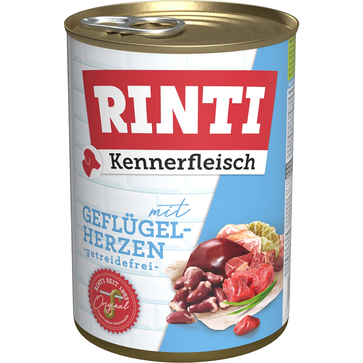 Rinti Kennerfleisch mit Geflügelherzen 24x400g