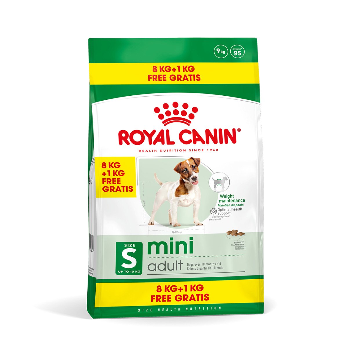 Levně Royal Canin Size Health Nutrition Mini Adult 8 + 1 kg zdarma