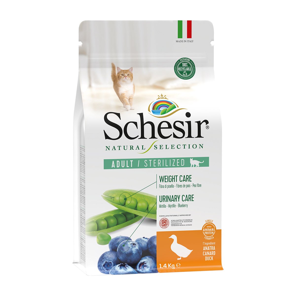 Schesir Cat Natural Selection Sterilized kachna,1,4 kg