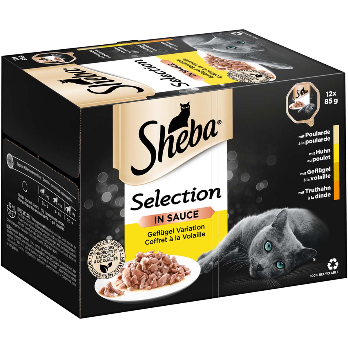 Sheba Selection v omáčce, v mističce multipack 12 × 85 g