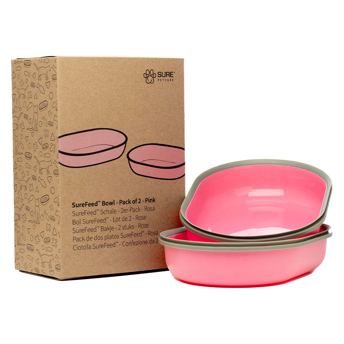 SureFeed Schale 2er Pack pink