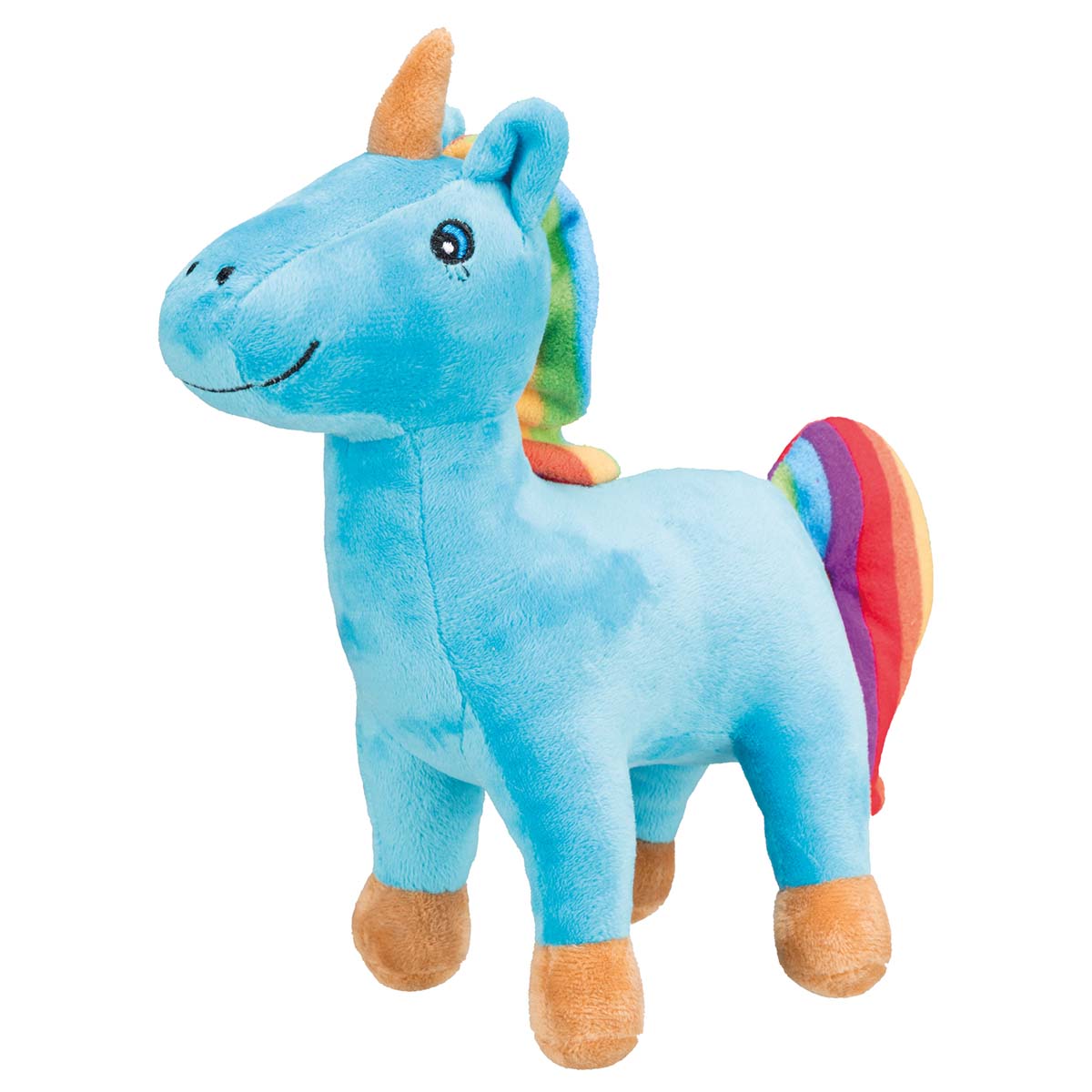 Trixie Hundespielzeug Plüsch Einhorn, 25 cm, blau